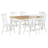 Andrews White/Light Ash 7-piece Rectangular Dining Set by Coaster at Eve Furniture