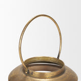 Andy II Small Natural Wood Cylindrical Lantern by Mercana at Eve Furniture