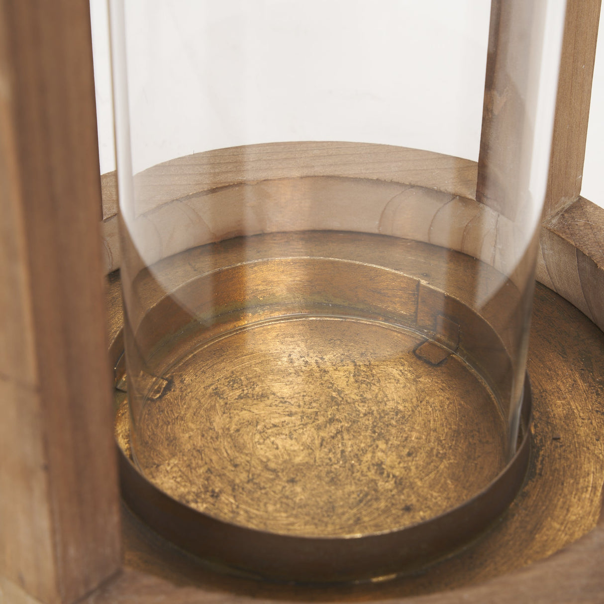 Andy II Small Natural Wood Cylindrical Lantern by Mercana at Eve Furniture
