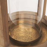 Andy II Small Natural Wood Cylindrical Lantern by Mercana at Eve Furniture