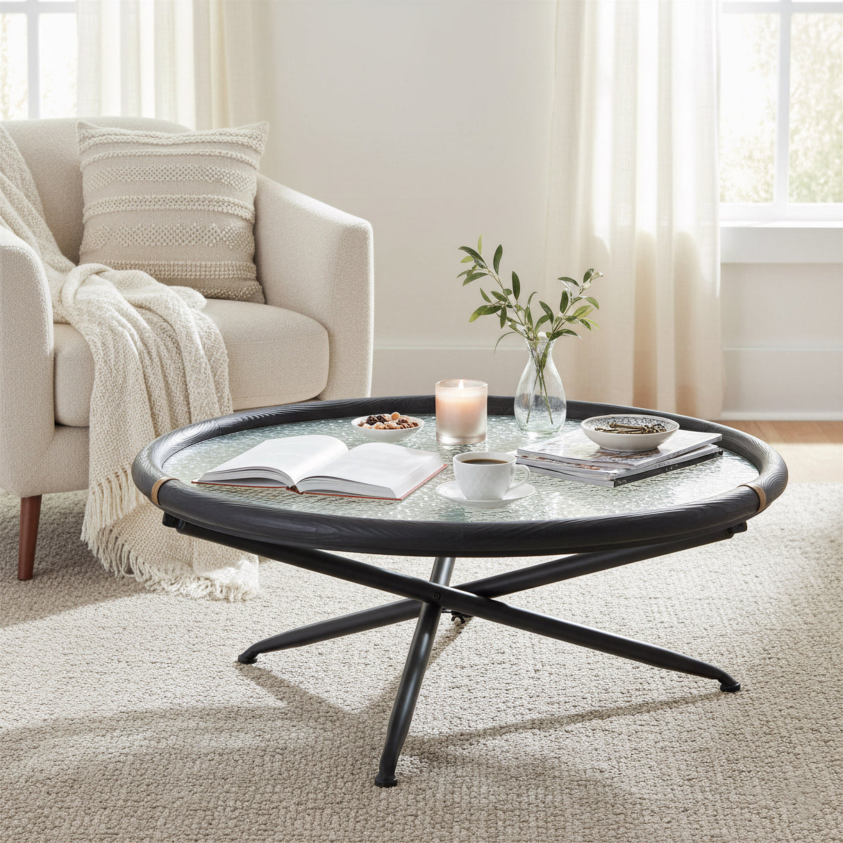 Aneis Black Coffee Table by Zuomod at Eve Furniture