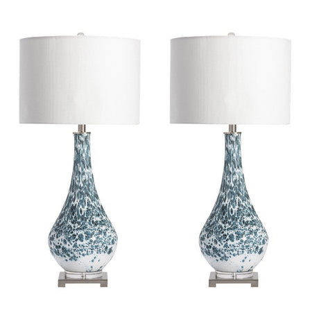 Anel Blue Table Lamp (Set of 2) by Crestview at Eve Furniture