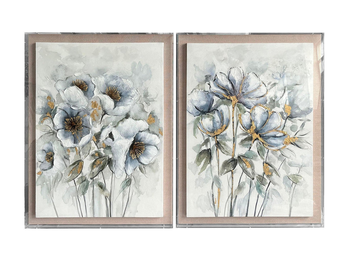 Anemone Blue/Green Wall Art by Crestview at Eve Furniture