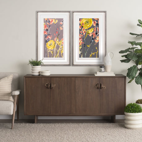 Anemone & Coral II by Jennifer Goldberger a Framed Art Print Matted under Glass by Mercana at Eve Furniture