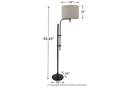 Anemoon Black Floor Lamp by Ashley at Eve Furniture