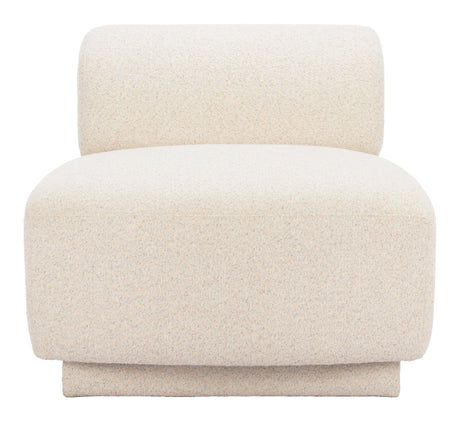 Anese Multigrain Beige Accent Chair by Zuomod at Eve Furniture