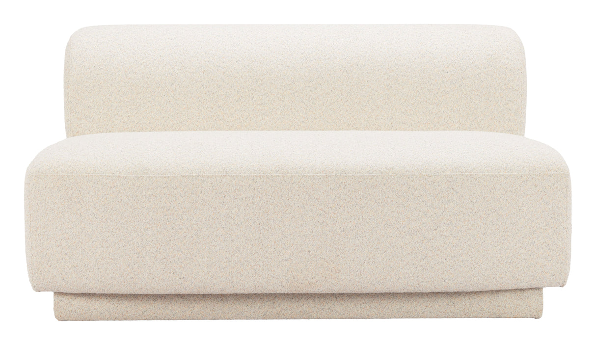 Anese Multigrain Beige Loveseat by Zuomod at Eve Furniture