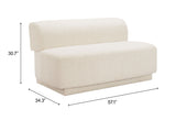 Anese Multigrain Beige Loveseat by Zuomod at Eve Furniture