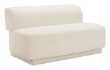 Anese Multigrain Beige Loveseat by Zuomod at Eve Furniture
