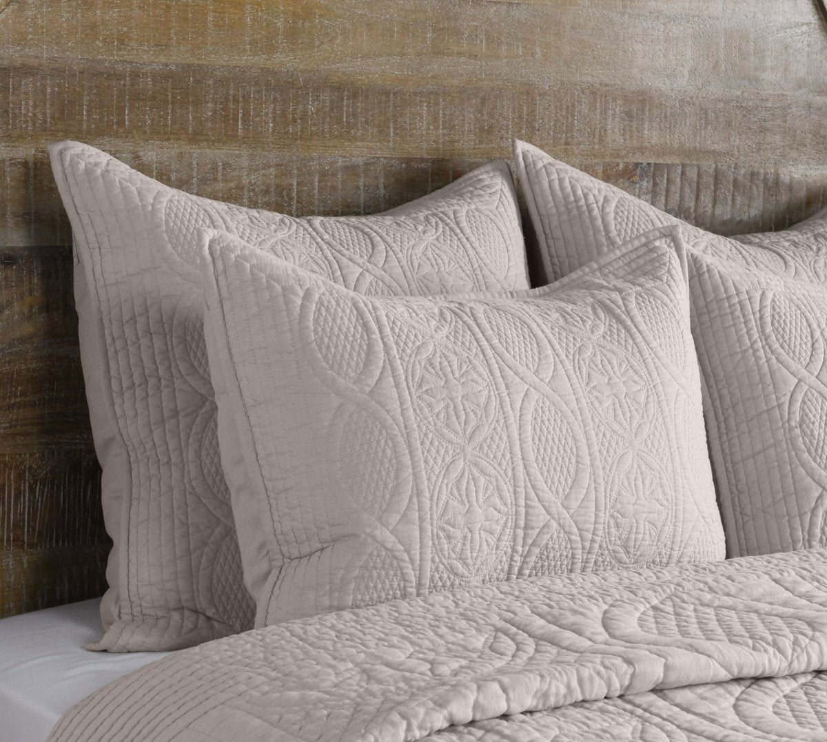Anessa Taupe Quilt Collection by Classic Home at Eve Furniture