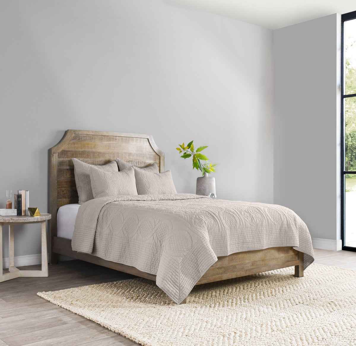 Anessa Taupe Quilt Collection by Classic Home at Eve Furniture