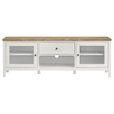 Angela Brown and White 2-door Wooden 67" TV Stand by Coaster at Eve Furniture