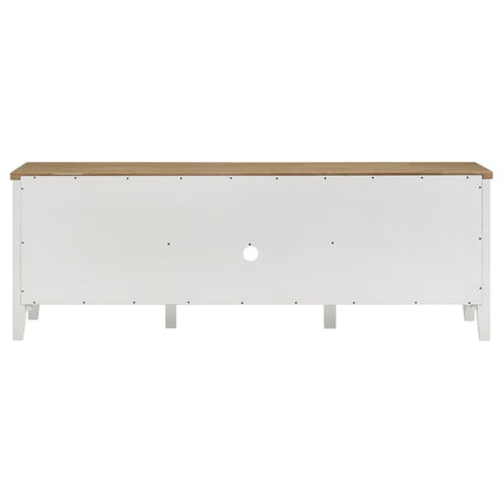 Angela Brown and White 2-door Wooden 67" TV Stand by Coaster at Eve Furniture