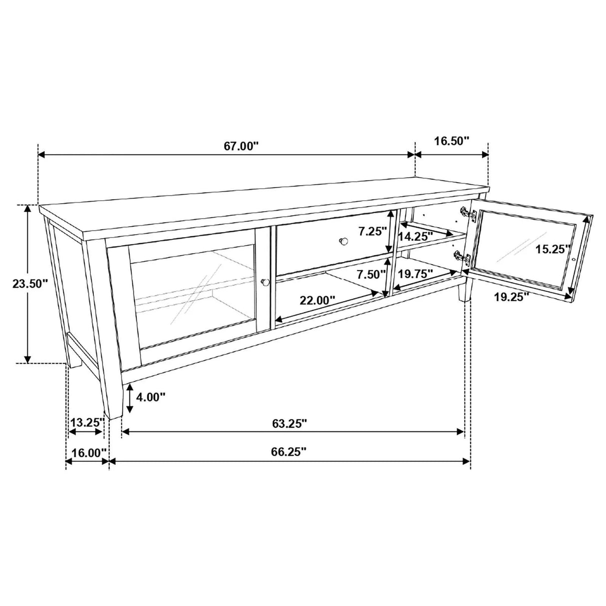 Angela Brown and White 3-piece Entertainment Center With 67" TV Stand by Coaster at Eve Furniture