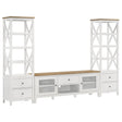 Angela Brown and White 3-piece Entertainment Center With 67" TV Stand by Coaster at Eve Furniture