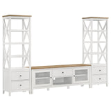 Angela Brown and White 3-piece Entertainment Center With 67" TV Stand by Coaster at Eve Furniture