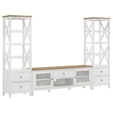 Angela Brown and White 3-piece Entertainment Center With 67" TV Stand by Coaster at Eve Furniture