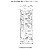 Angela Brown and White 4-shelf Wooden Media Tower with Drawers by Coaster at Eve Furniture