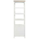 Angela Brown and White 4-shelf Wooden Media Tower with Drawers by Coaster at Eve Furniture
