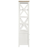 Angela Brown and White 4-shelf Wooden Media Tower with Drawers by Coaster at Eve Furniture