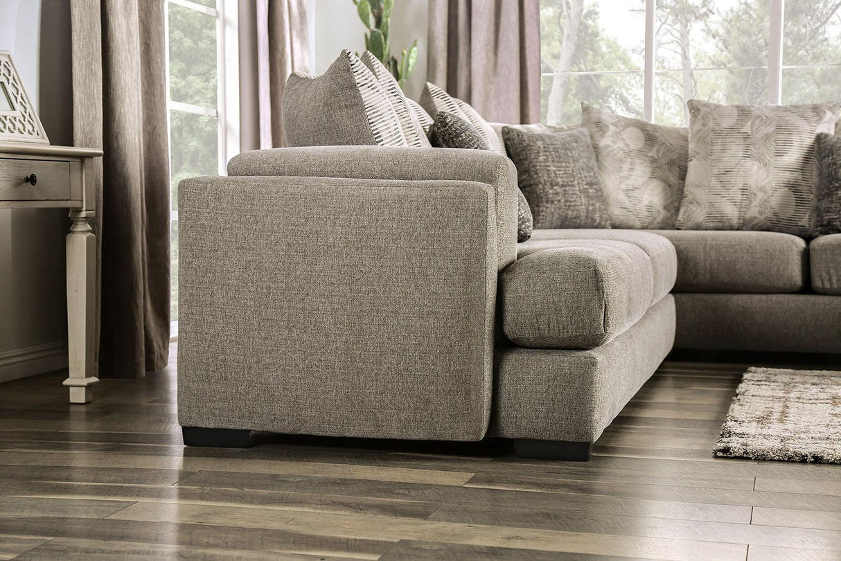 Angelia Light Gray Sectional by Furniture of America at Eve Furniture