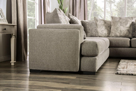 Angelia Light Gray Sectional by Furniture of America at Eve Furniture