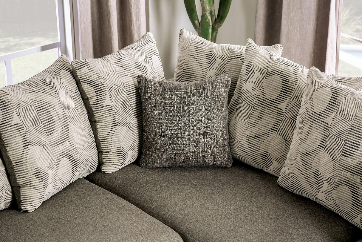 Angelia Light Gray Sectional by Furniture of America at Eve Furniture