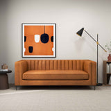 Angelina Cognac PU Leather Sofa 84" by Ashcroft Furniture at Eve Furniture