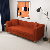 Kendra Red Boucle Sofa