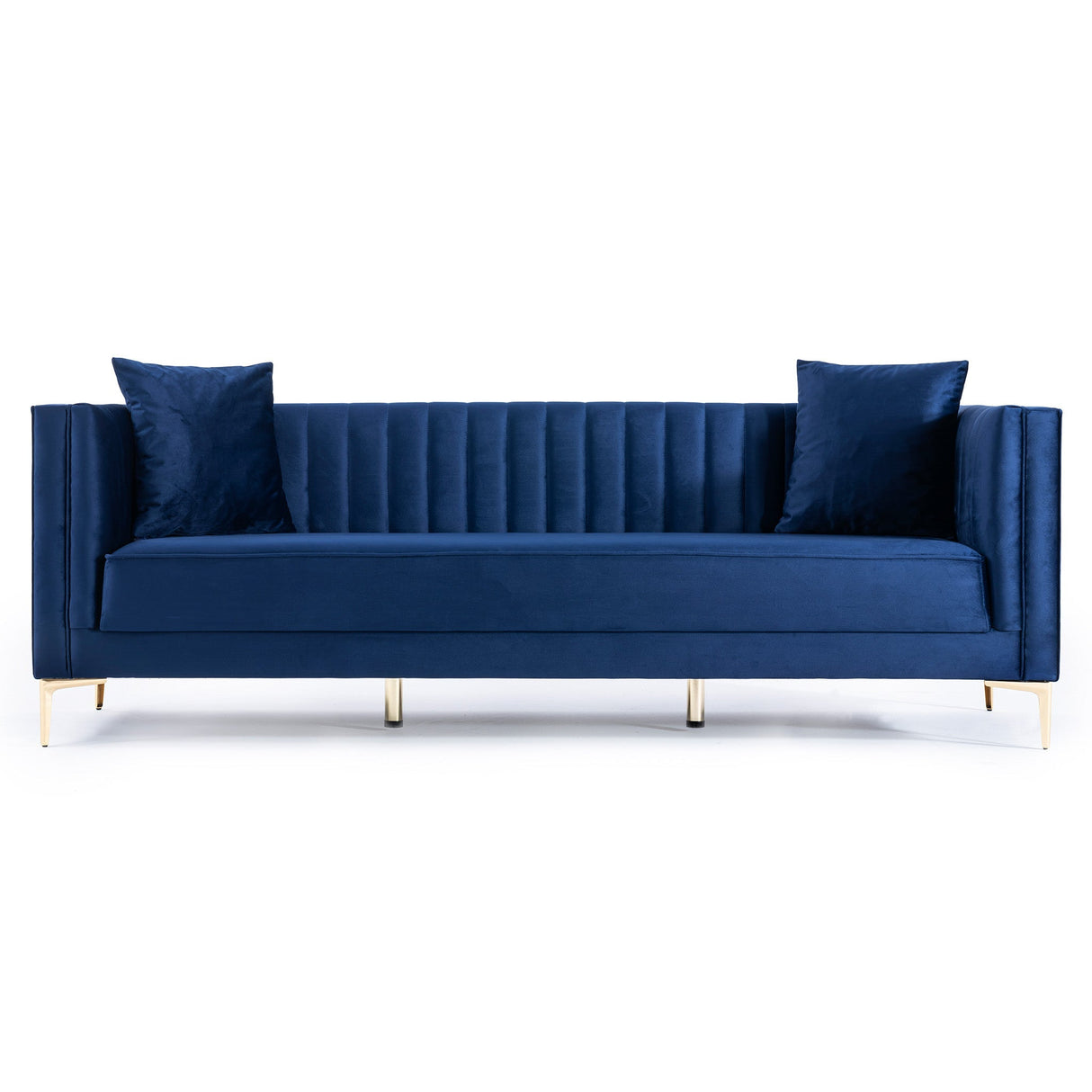 Kendra Dark Blue Velvet Sofa