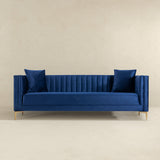 Kendra Dark Blue Velvet Sofa