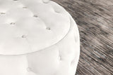 Angelina Tufted Storage Round Ottoman Pearl