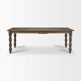 Angeline 96"L x 48"W Extendable Dining Table | Dark Brown Wood | Seats 8-10 by Mercana at Eve Furniture