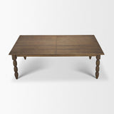 Angeline 96"L x 48"W Extendable Dining Table | Dark Brown Wood | Seats 8-10 by Mercana at Eve Furniture