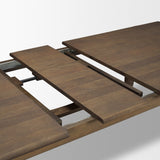 Angeline 96"L x 48"W Extendable Dining Table | Dark Brown Wood | Seats 8-10 by Mercana at Eve Furniture