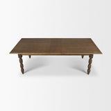 Angeline 96"L x 48"W Extendable Dining Table | Dark Brown Wood | Seats 8-10 by Mercana at Eve Furniture