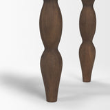 Angeline Spool Turned Console Table | Dark Brown Wood | 2 Drawers by Mercana at Eve Furniture