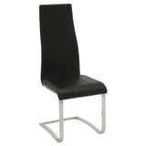 Anges White High Gloss/Black 5-Piece Dining Set by Coaster at Eve Furniture