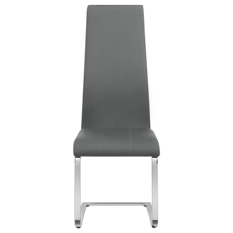 Anges White High Gloss/Grey 5-Piece Dining Set by Coaster at Eve Furniture