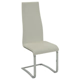 Anges White High Gloss/White 5-Piece Dining Set by Coaster at Eve Furniture