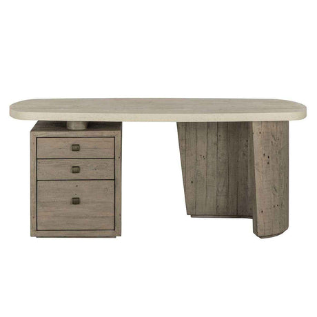 Angus Desk - Distressed Antique White/Distressed Gray by Classic Home at Eve Furniture