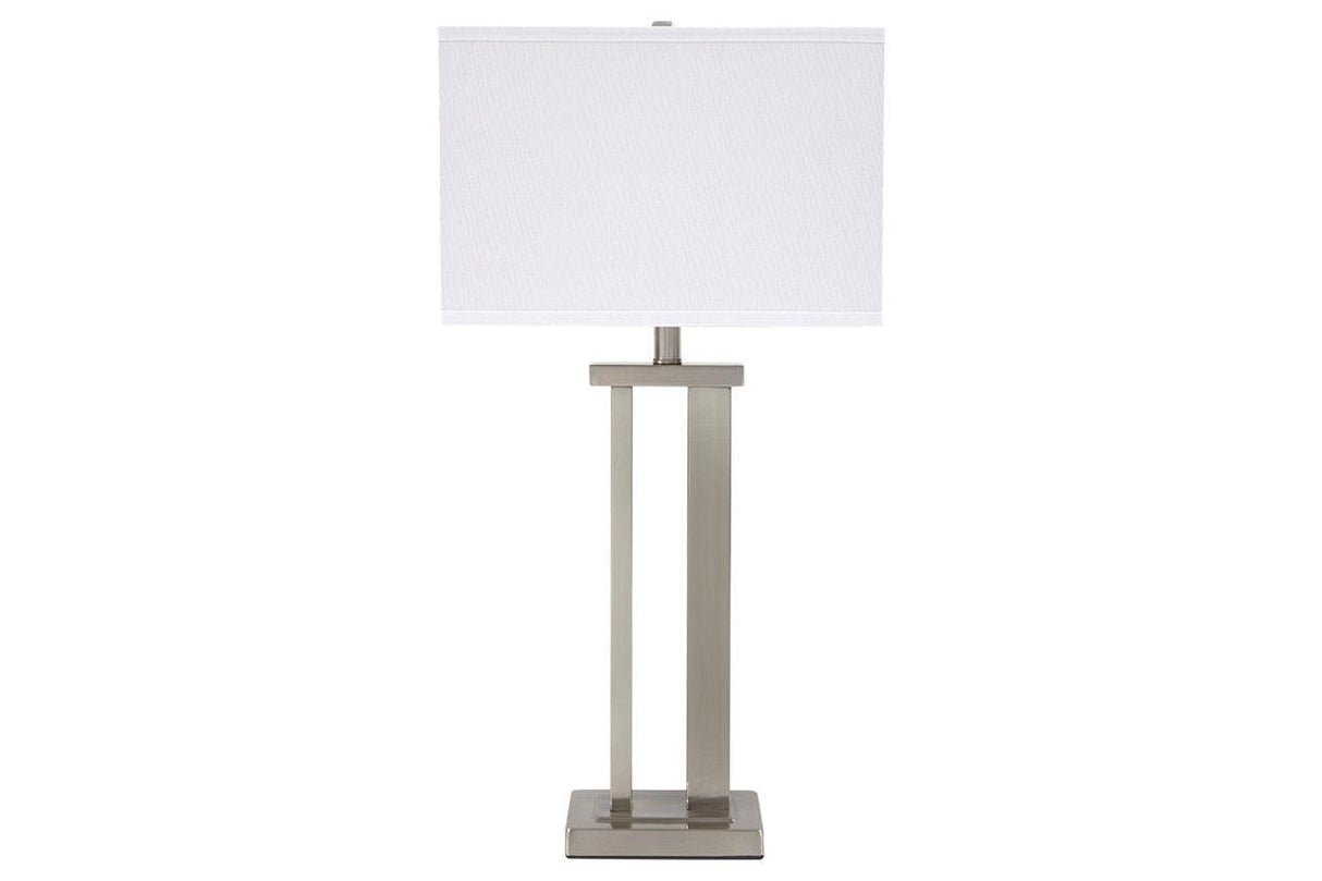 Aniela Silver Finish Table Lamp by Ashley at Eve Furniture