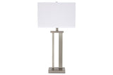 Aniela Silver Finish Table Lamp by Ashley at Eve Furniture