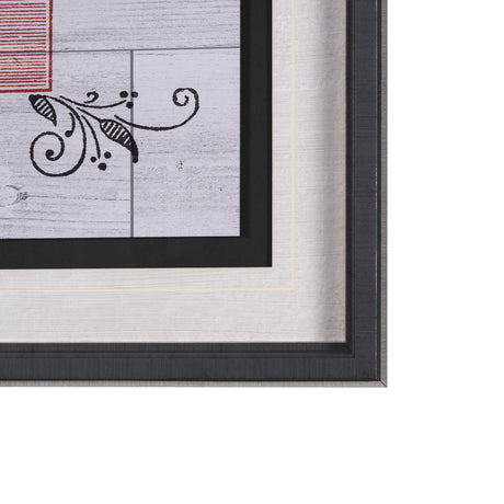 Animal Bill of Sales II Gray Wood Mercana Studio Hand Embellished Framed Art Print Matted under Glas by Mercana at Eve Furniture