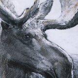 Animal Portrait I (Moose) by Mercana Studio Hand Embellished Framed Art Print Matted under Glass by Mercana at Eve Furniture