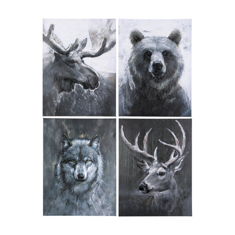 Animal Portrait II by Mercana Studio a Hand Embellished Textured Canvas by Mercana at Eve Furniture
