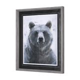 Animal Portrait III (Bear) by Mercana Studio Hand Embellished Framed Art Print Matted under Glass by Mercana at Eve Furniture