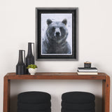 Animal Portrait III (Bear) by Mercana Studio Hand Embellished Framed Art Print Matted under Glass by Mercana at Eve Furniture
