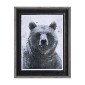Animal Portrait III (Bear) by Mercana Studio Hand Embellished Framed Art Print Matted under Glass by Mercana at Eve Furniture