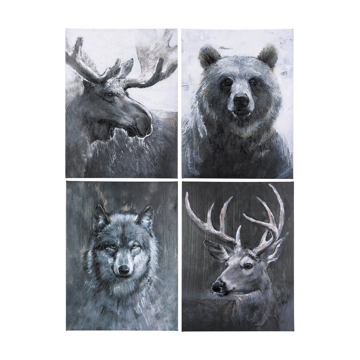 Animal Portrait IV by Mercana Studio a Hand Embellished Textured Canvas by Mercana at Eve Furniture